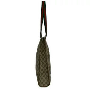 Gucci GG Plus Supreme Shoulder Bag Beige Brown Multi Leather